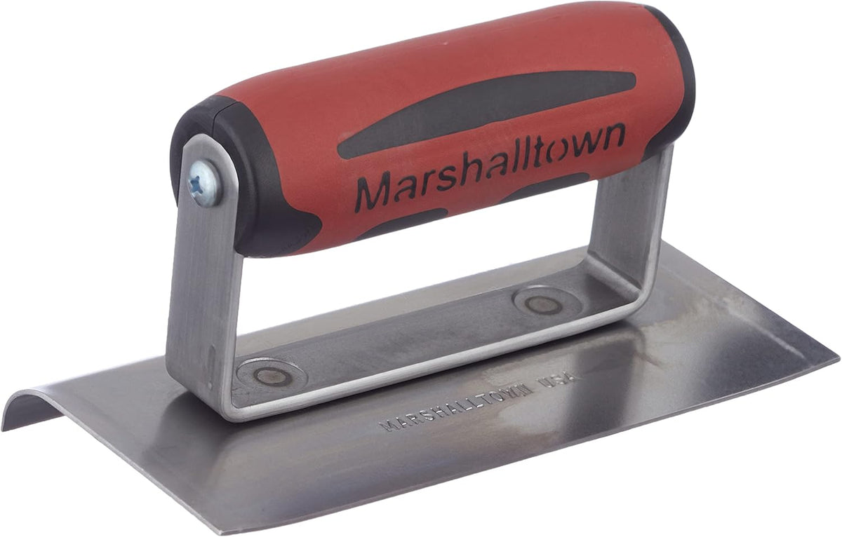 Marshalltown M136D Cement Edger Edging Trowel Durasoft Handle Curved End 6'' x 3''