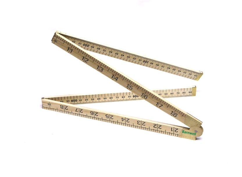 Barnwell 1 Metre Wooden Folding Ruler – Barnwell Tools