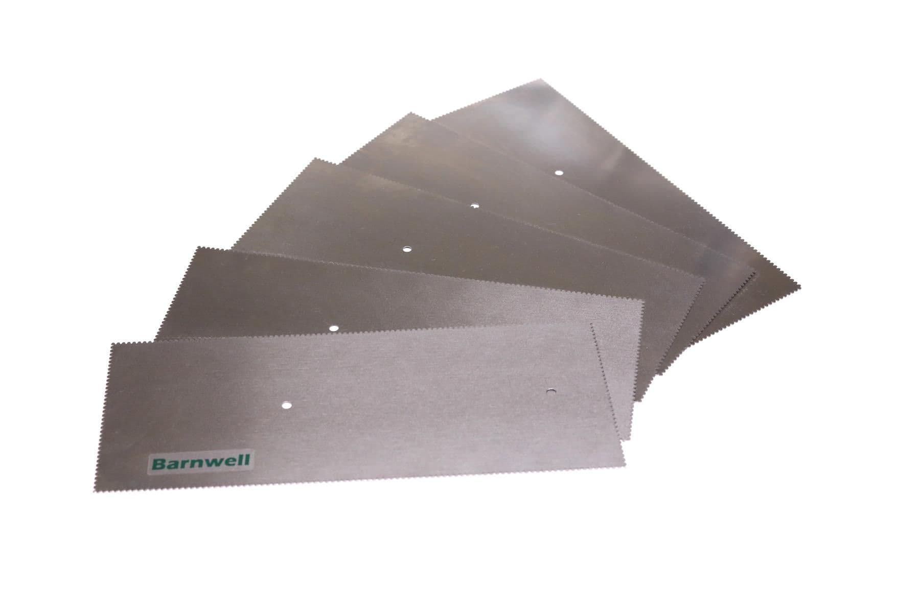 Barnwell 1.0mm Notched Adhesive Trowel Blade x 5