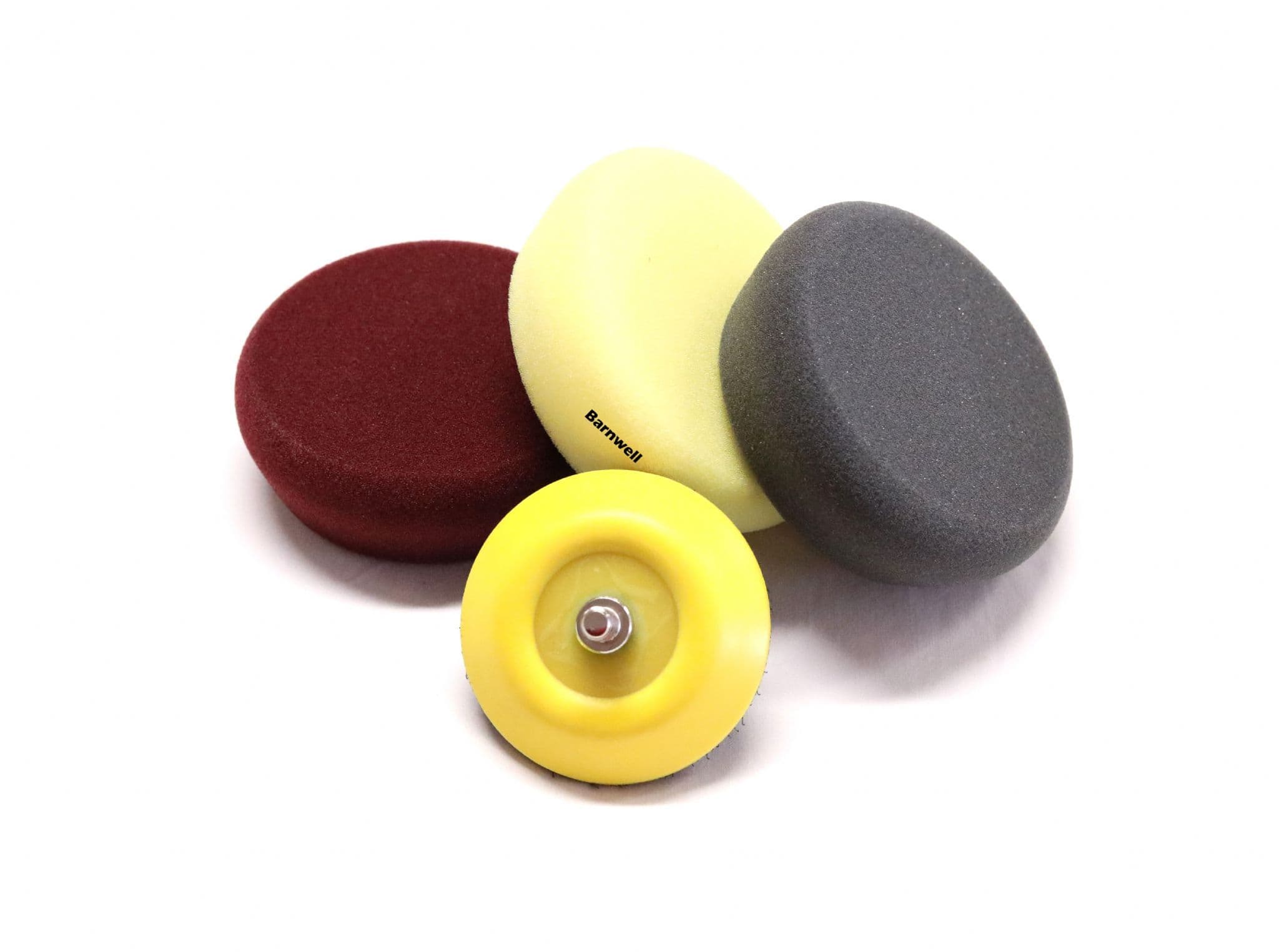 Barnwell 4pc Spot pad set WITH 5/16" Backing Pad (Finishing, Polishing, Cutting)