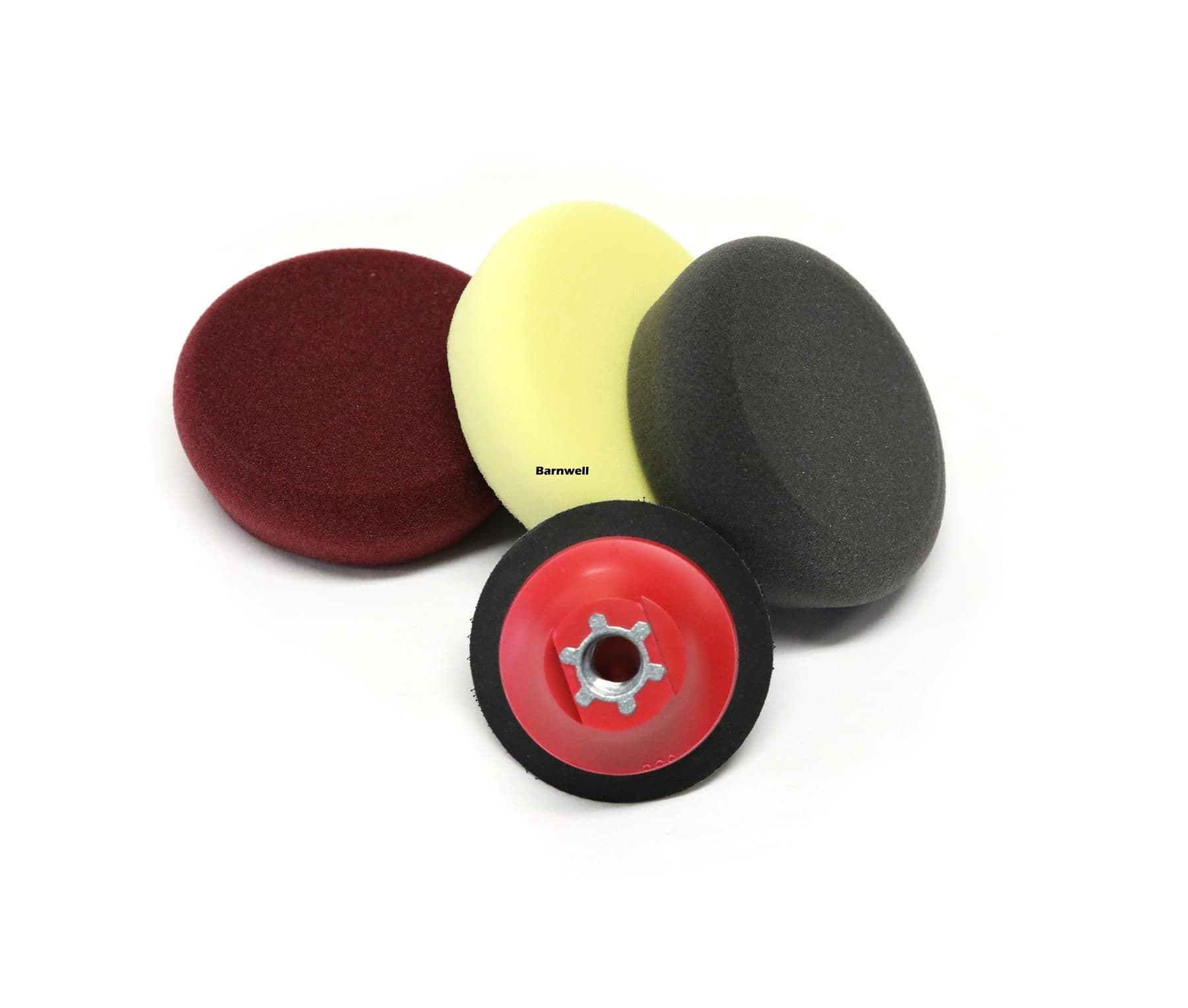 Barnwell 4pc Spot pad set WITH M14 Backing Pad (Finishing, Polishing, Cutting)