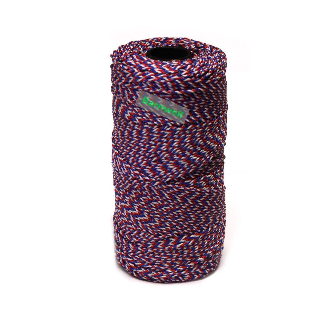Barnwell 685ft Flecked Braided Nylon Brick String Line - Red/Blue/White