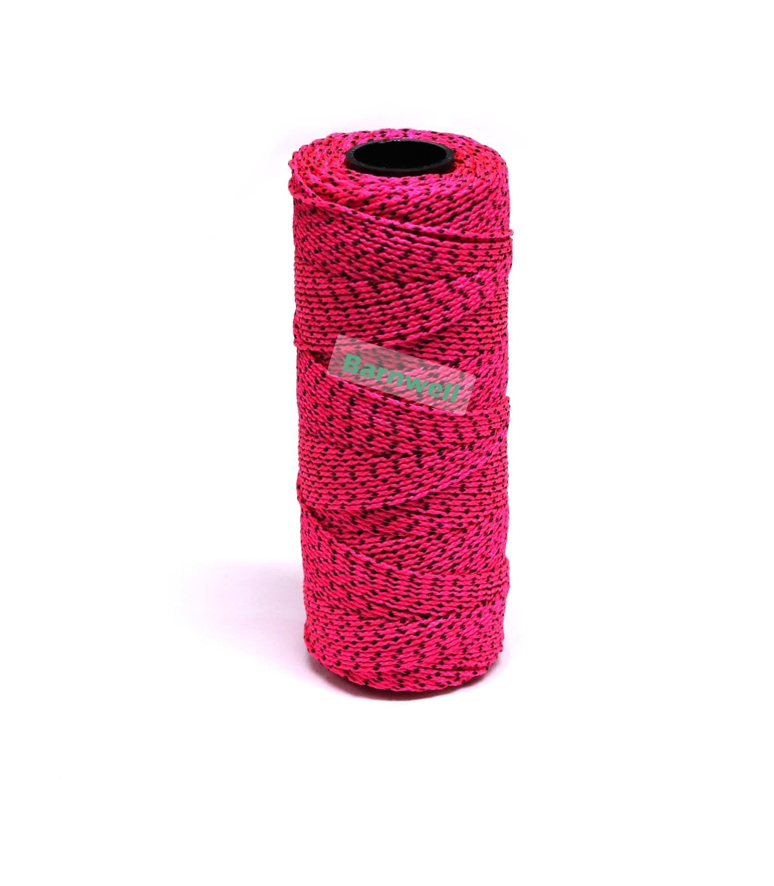 Barnwell Braided Nylon Pink/Black 500ft 150m Builders Line