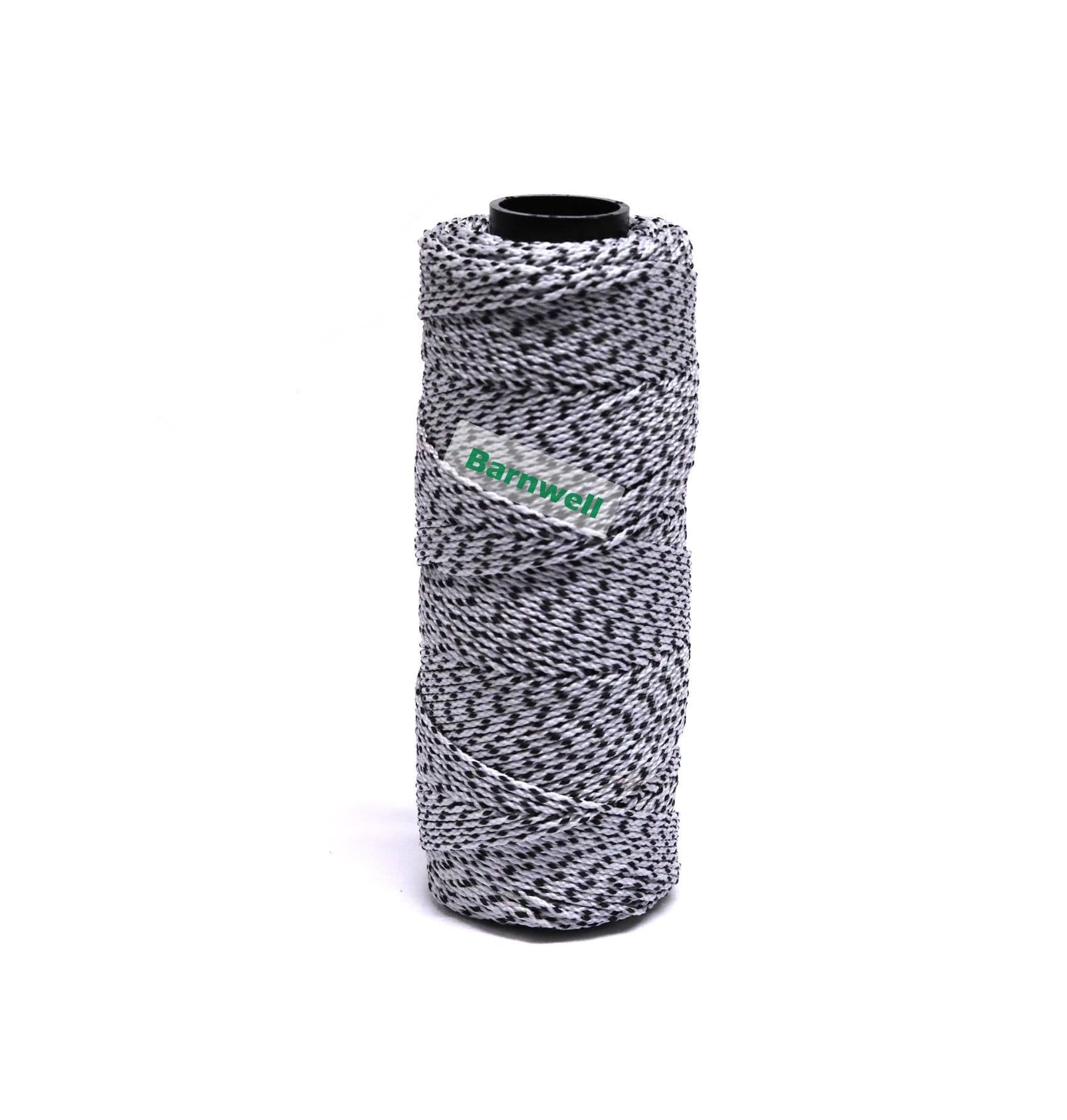 Barnwell Braided Nylon White/Black 500ft 150m Builders Line