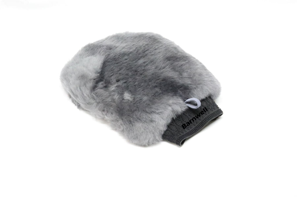 Barnwell Grey Lambswool Wash Mitt with Bug Netting