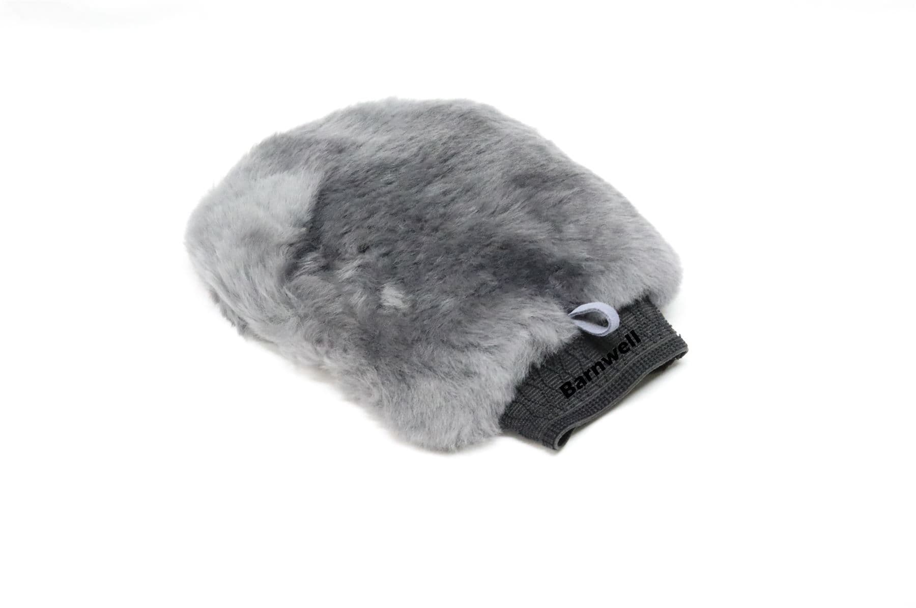 Barnwell Grey Lambswool Wash Mitt with Bug Netting