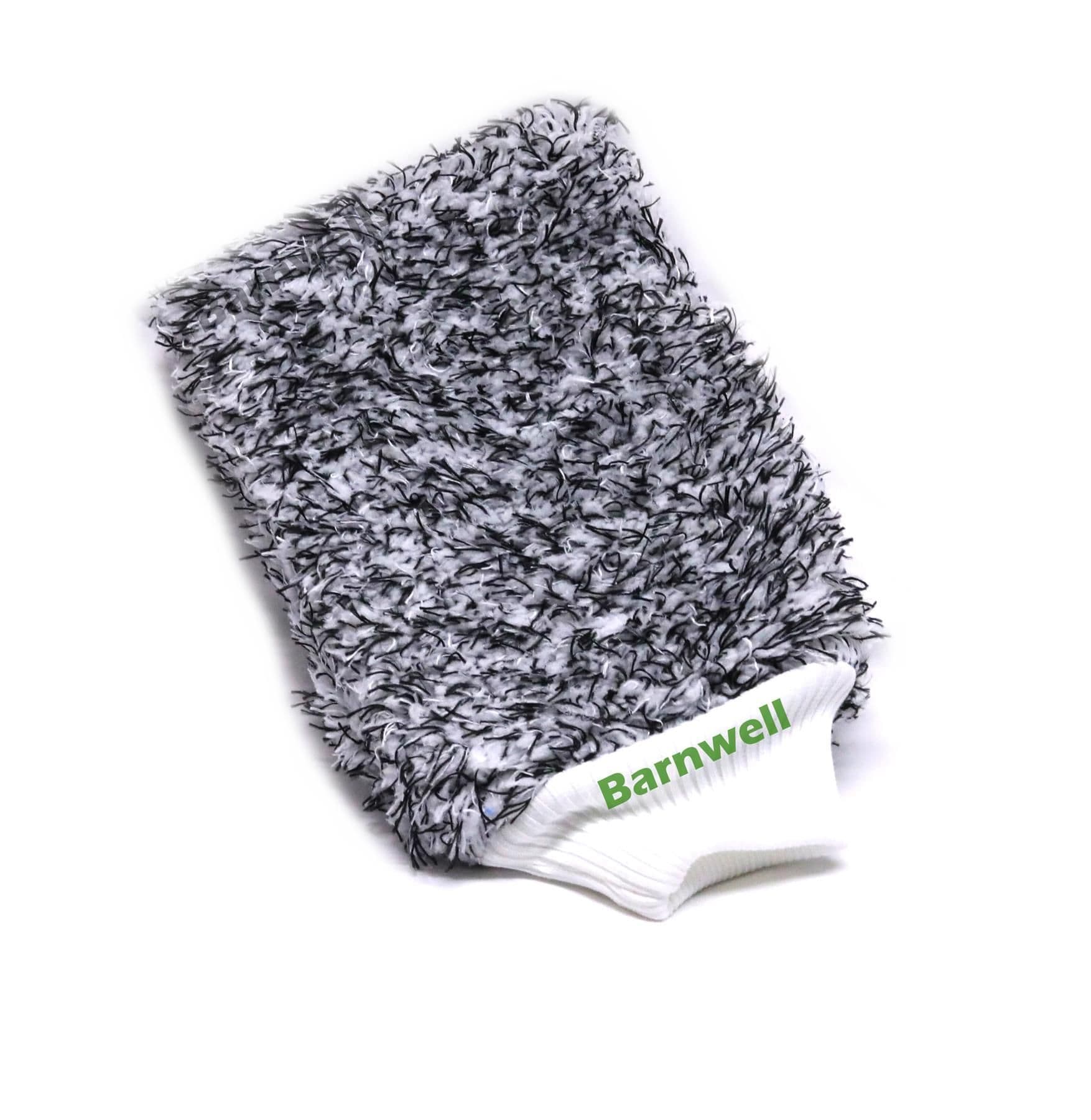 Barnwell Microfibre Wash Mitt - Black/White
