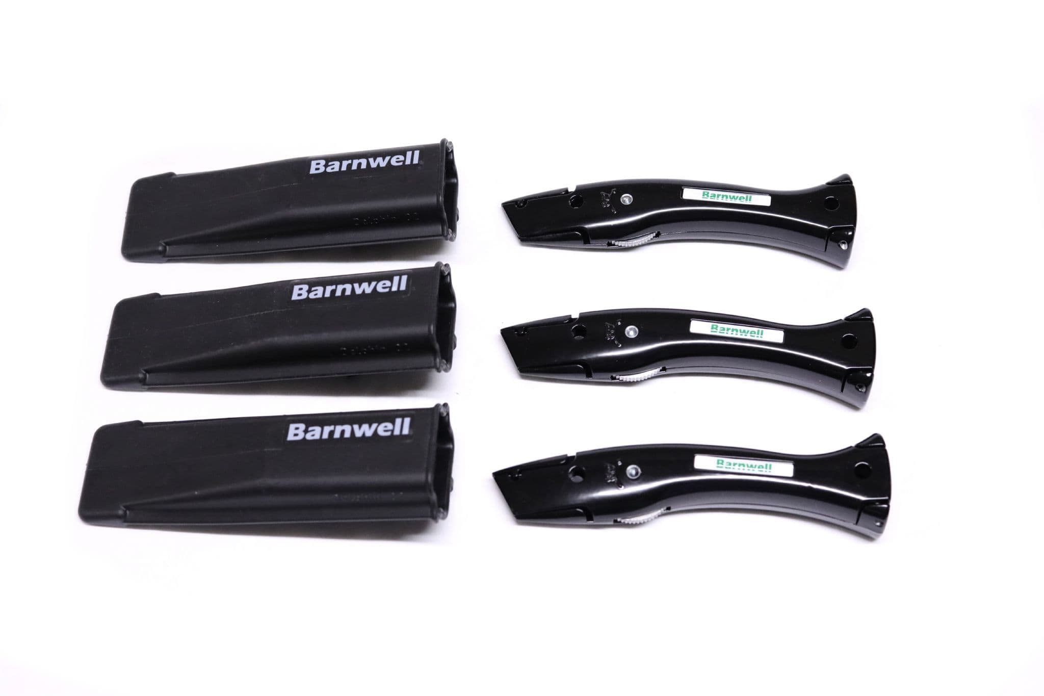 Barnwell Pack of 3 Dolphin Knives and Holster - Black