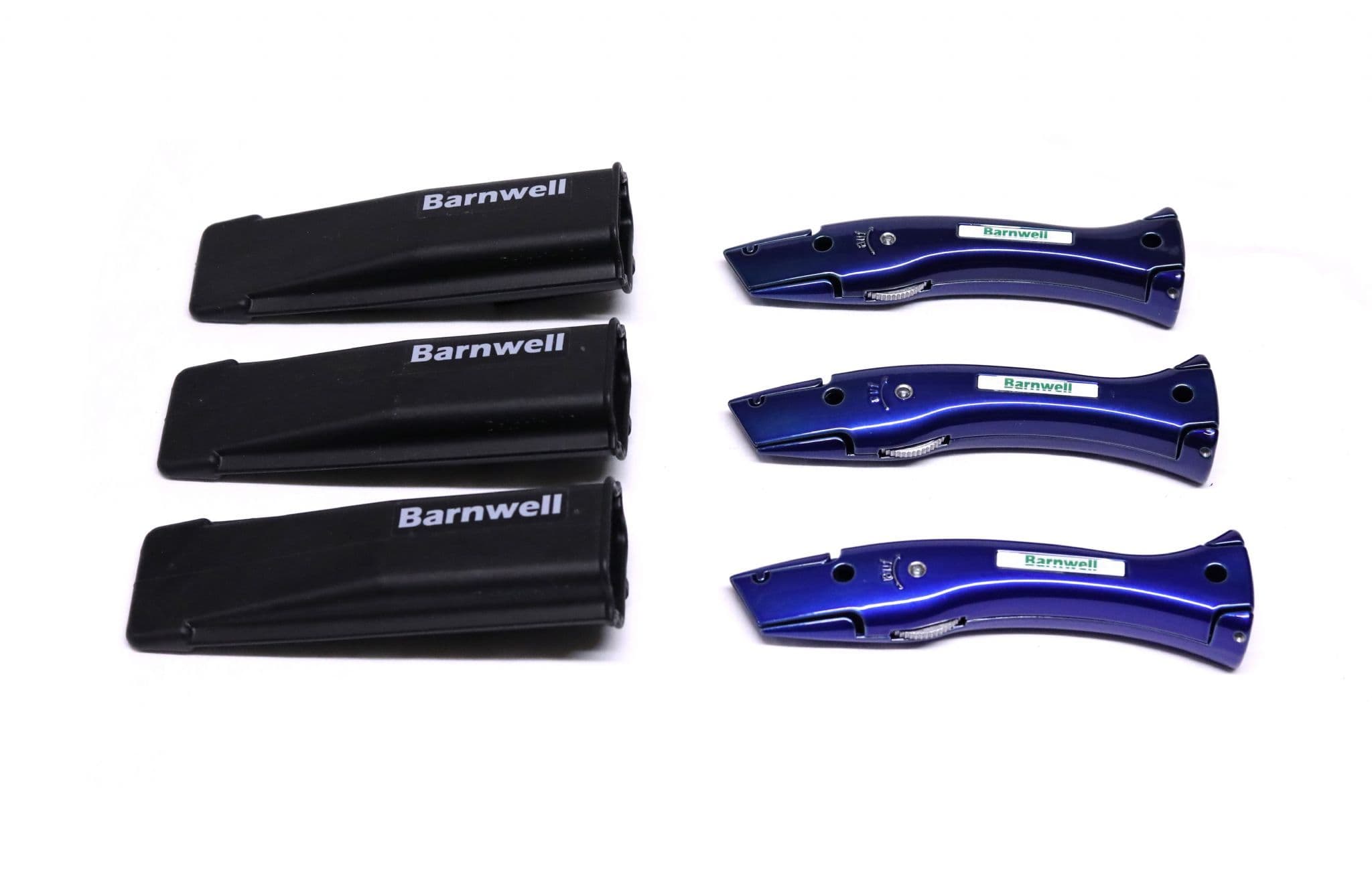 Barnwell Pack of 3 Dolphin Knives and Holster - Candy Blue