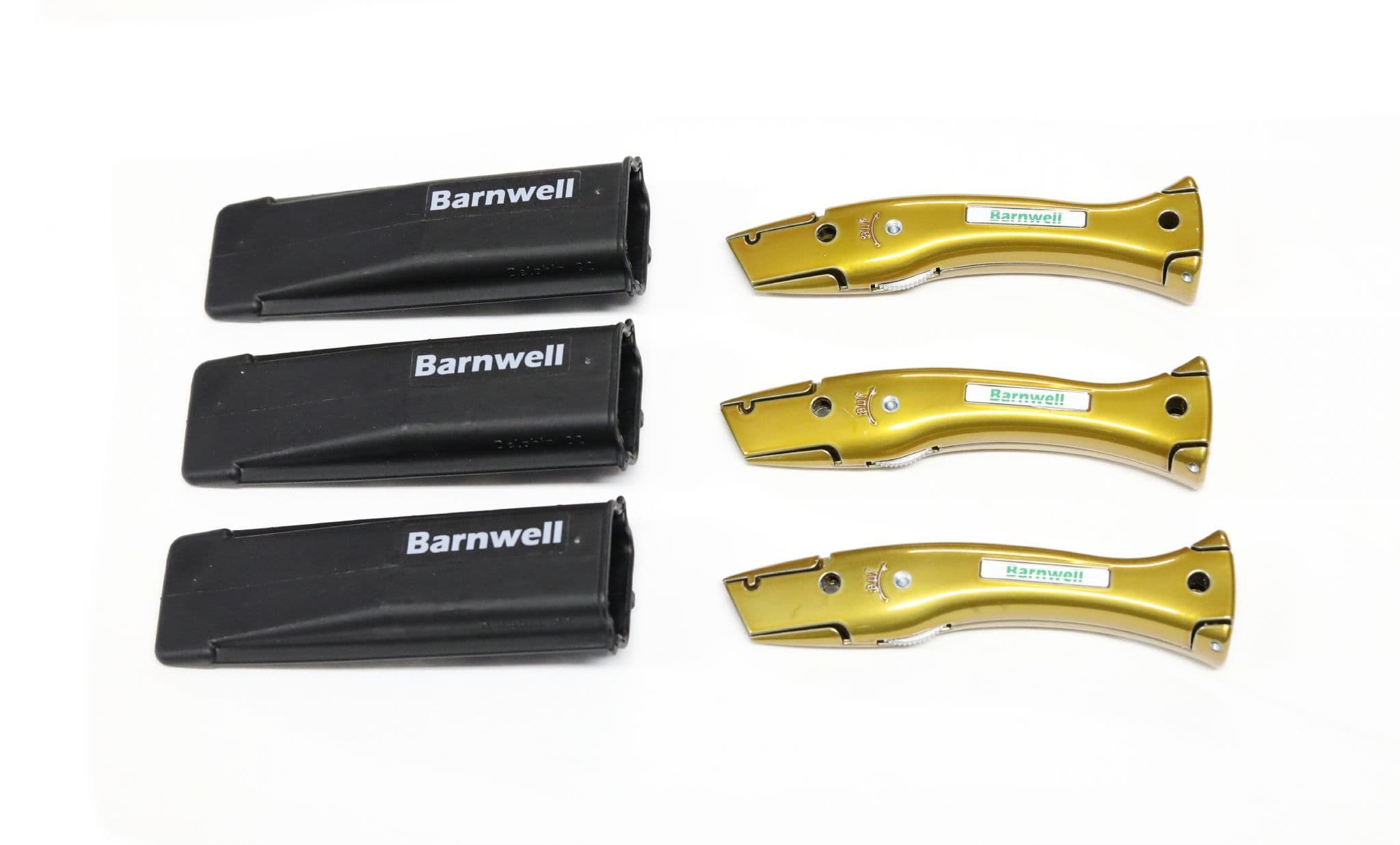 Barnwell Pack of 3 Dolphin Knives and Holster - Candy Gold