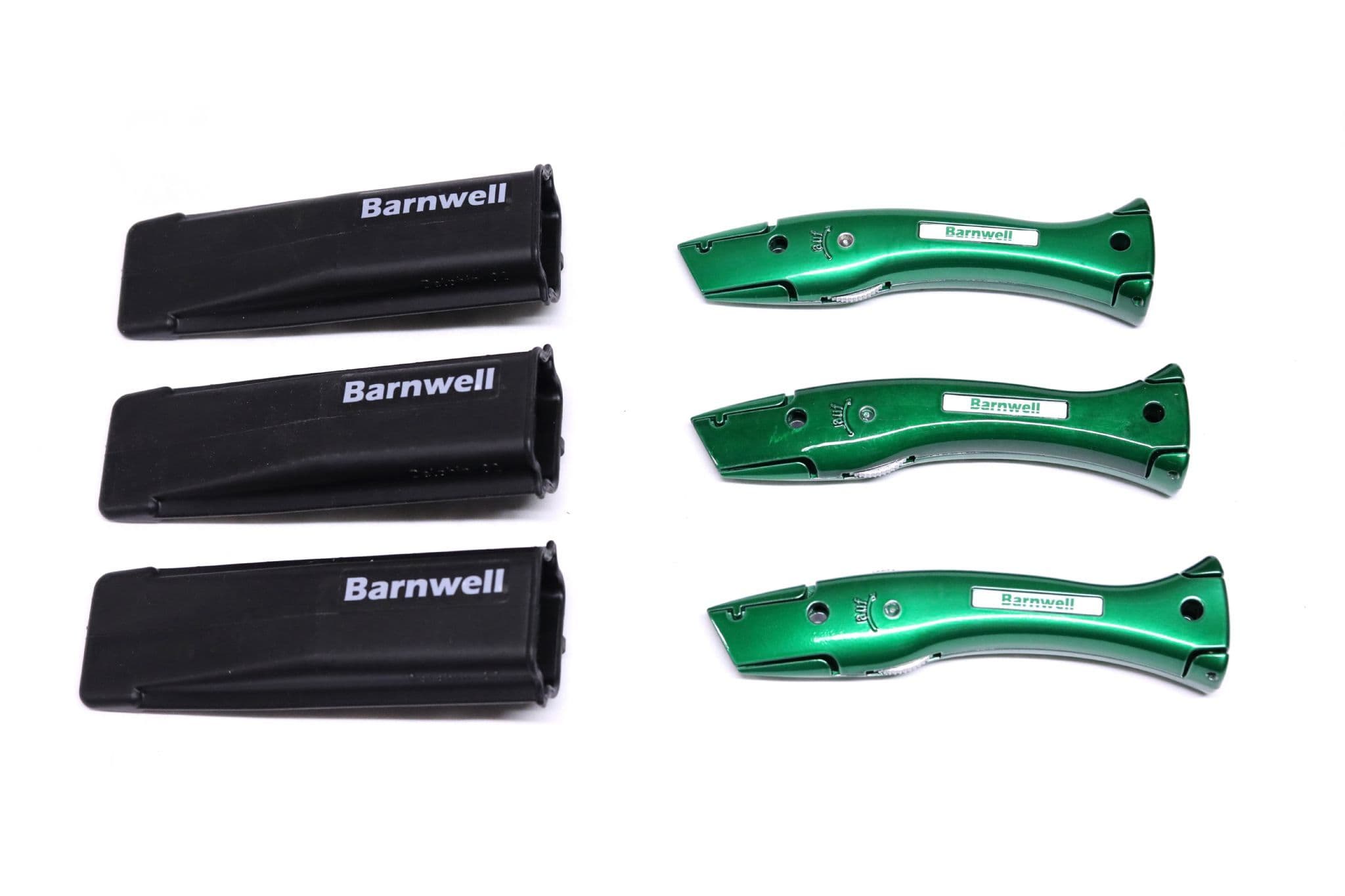 Barnwell Pack of 3 Dolphin Knives and Holster - Candy Green