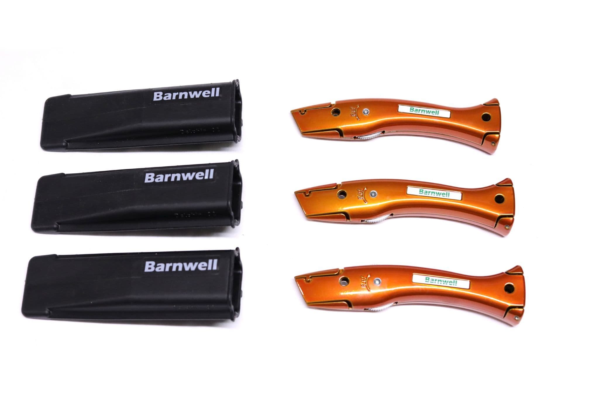 Barnwell Pack of 3 Dolphin Knives and Holster - Candy Orange
