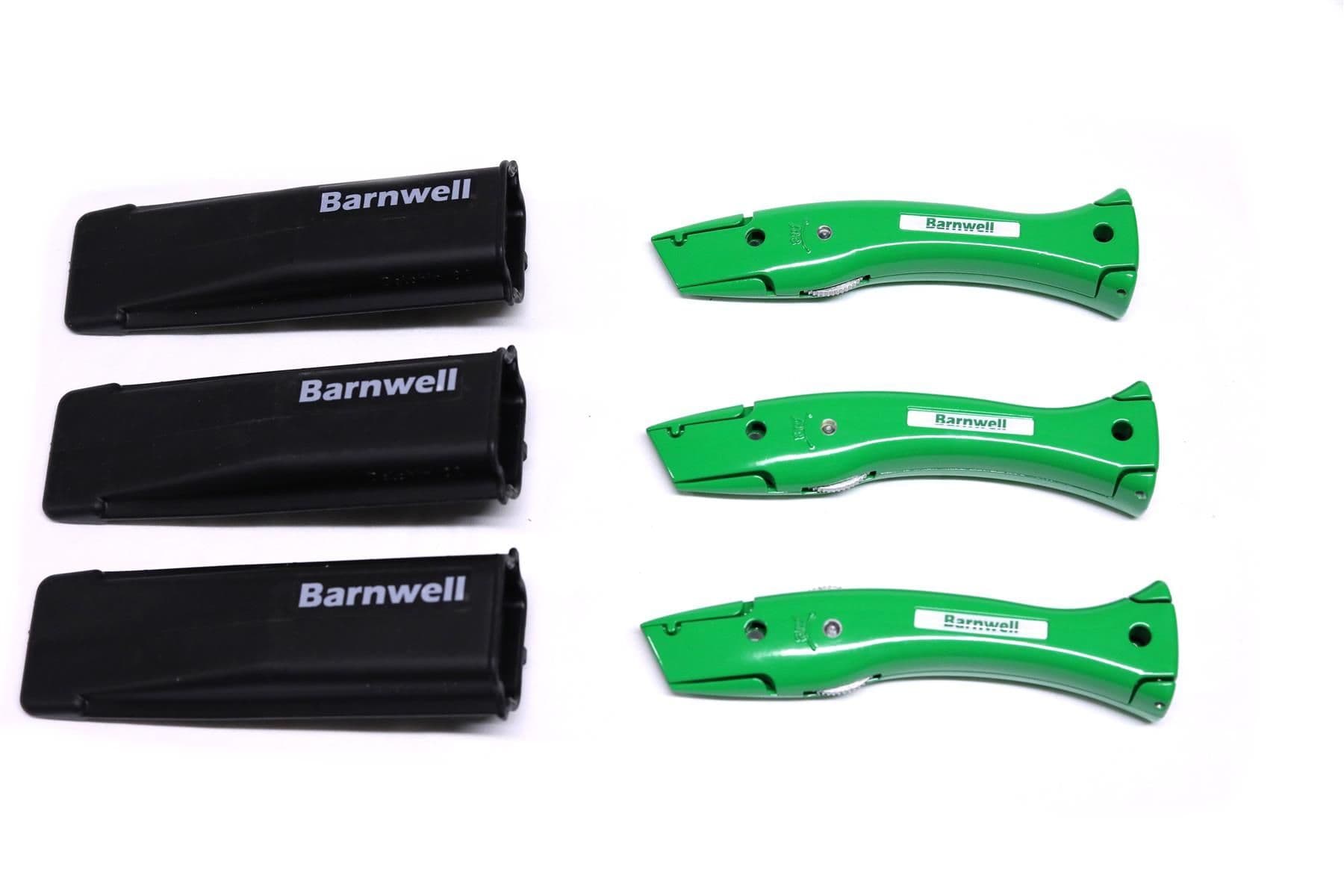 Barnwell Pack of 3 Dolphin Knives and Holster - Green