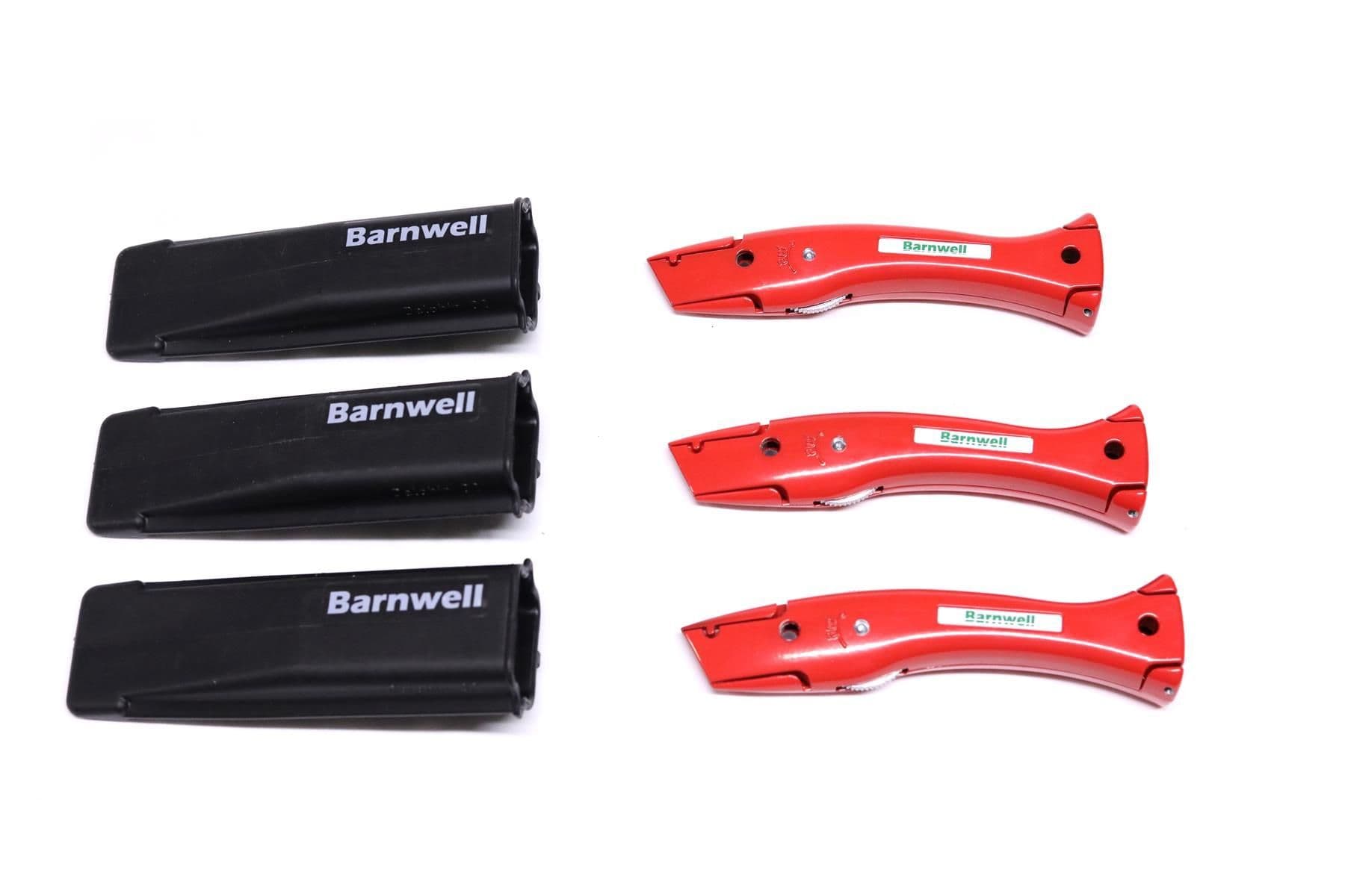 Barnwell Pack of 3 Dolphin Knives and Holster - Red