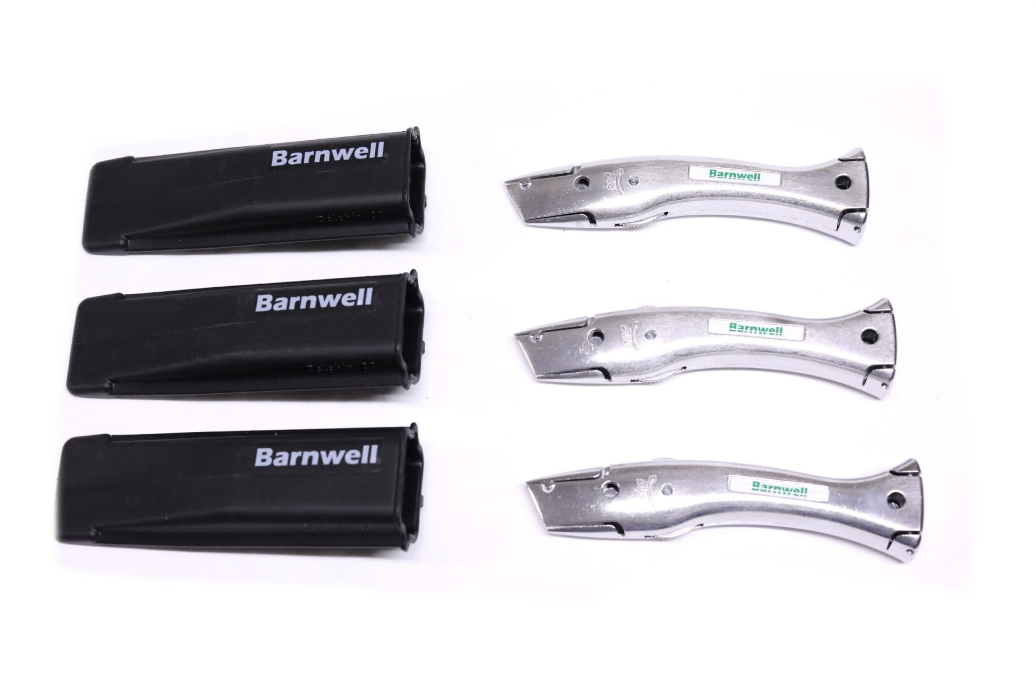 Barnwell Pack of 3 Dolphin Knives and Holster - Silver