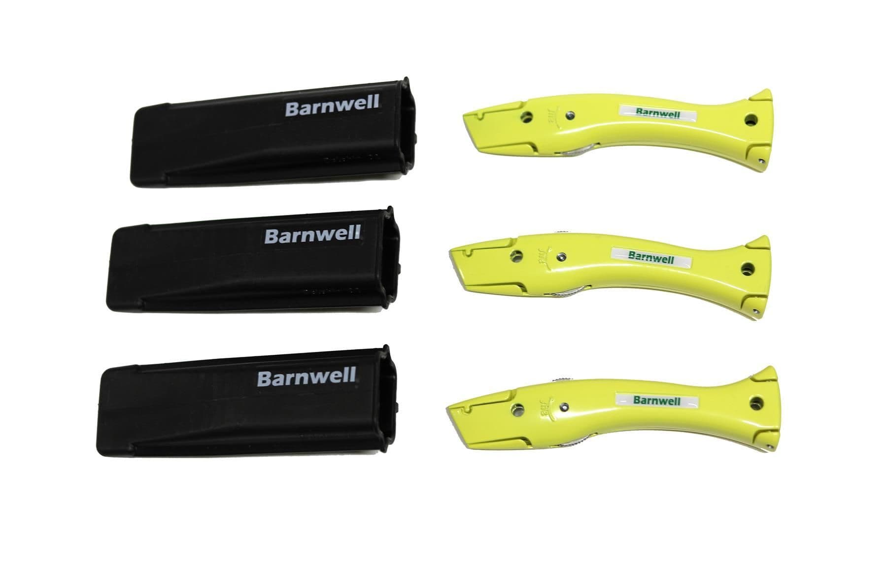 Barnwell Pack of 3 Dolphin Knives and Holster - Yellow