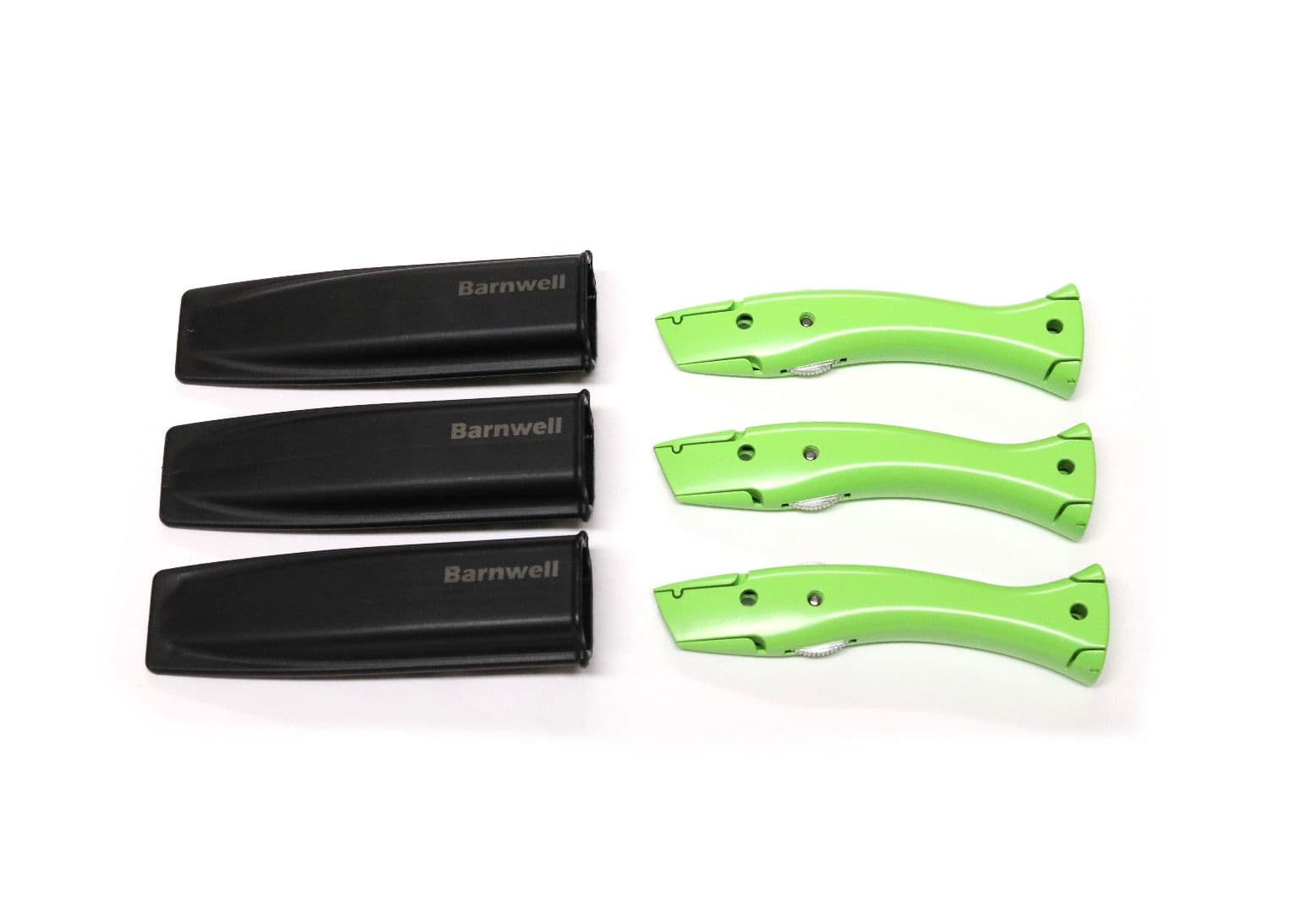 Barnwell Pack of 3 Green Stingray Knife and Holster