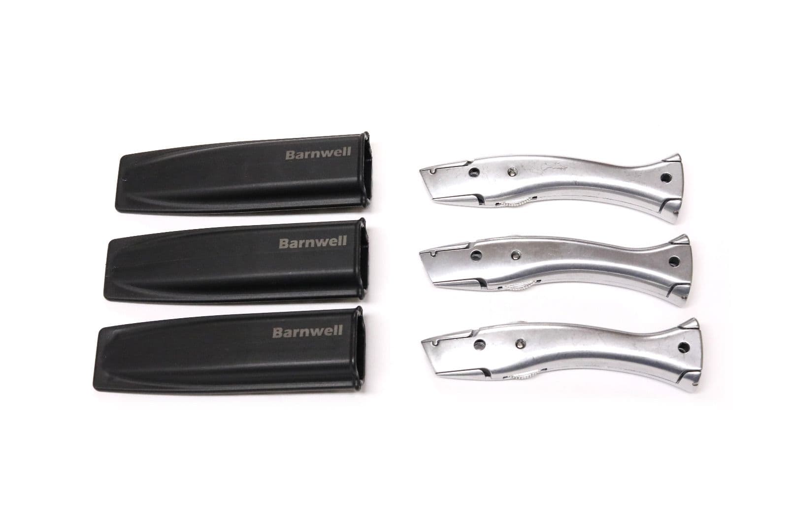 Barnwell Pack of 3 Silver Stingray Knife and Holster