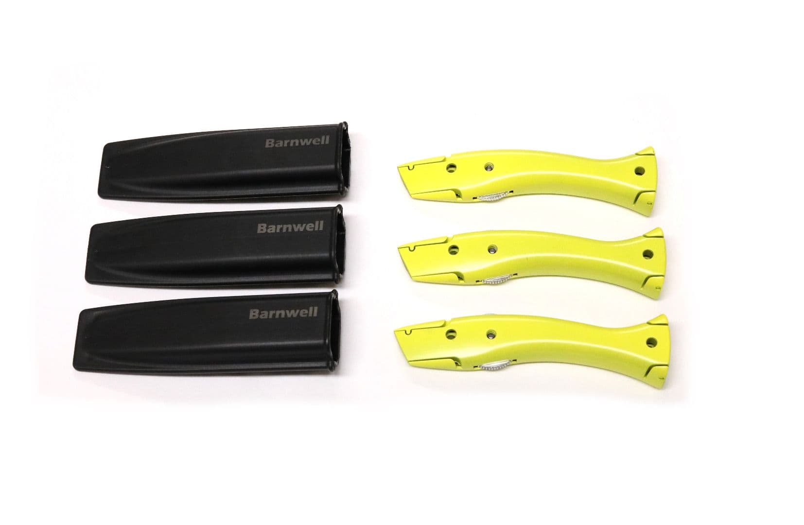 Barnwell Pack of 3 Yellow Stingray Knife and Holster