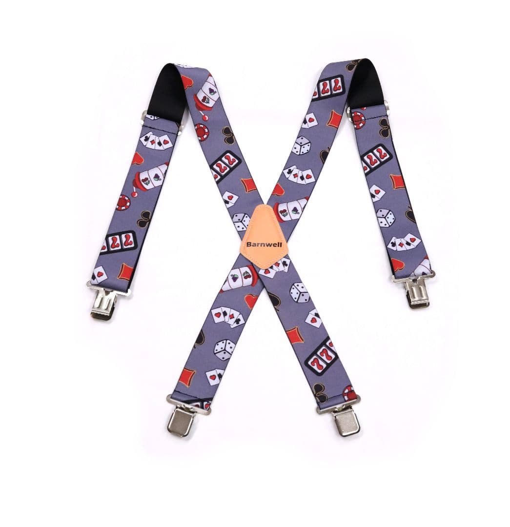 Barnwell Poker Trouser Braces Suspenders Heavy Duty Metal Clips 50mm Wide