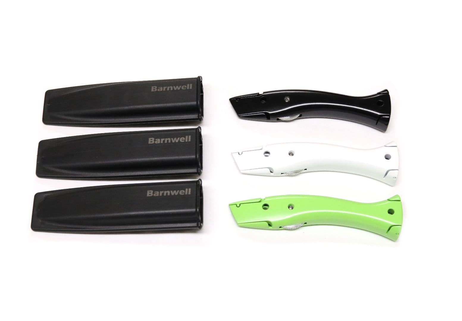 Barnwell Set of 3 Black, White, Green Stingray Knives