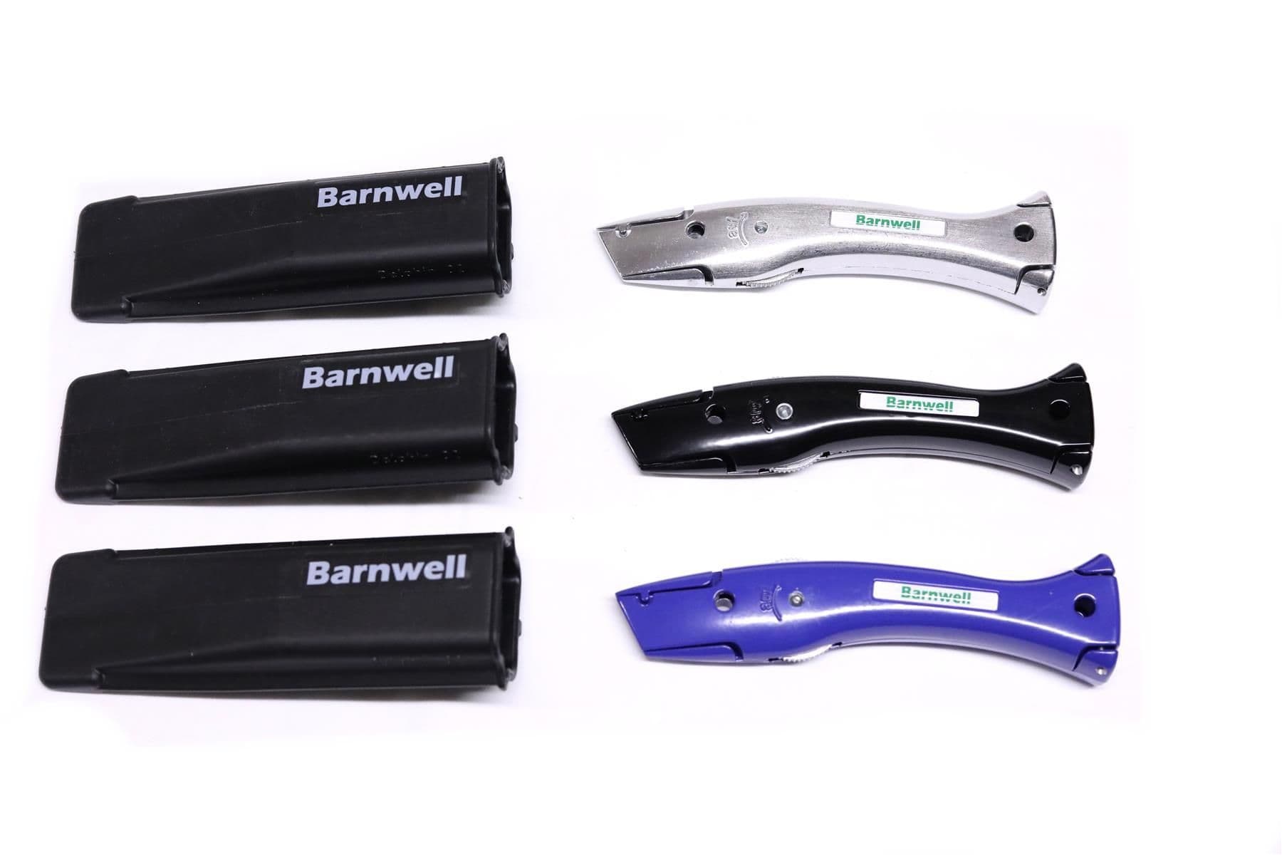 Barnwell Set of 3 Silver Black Blue Dolphin Knives