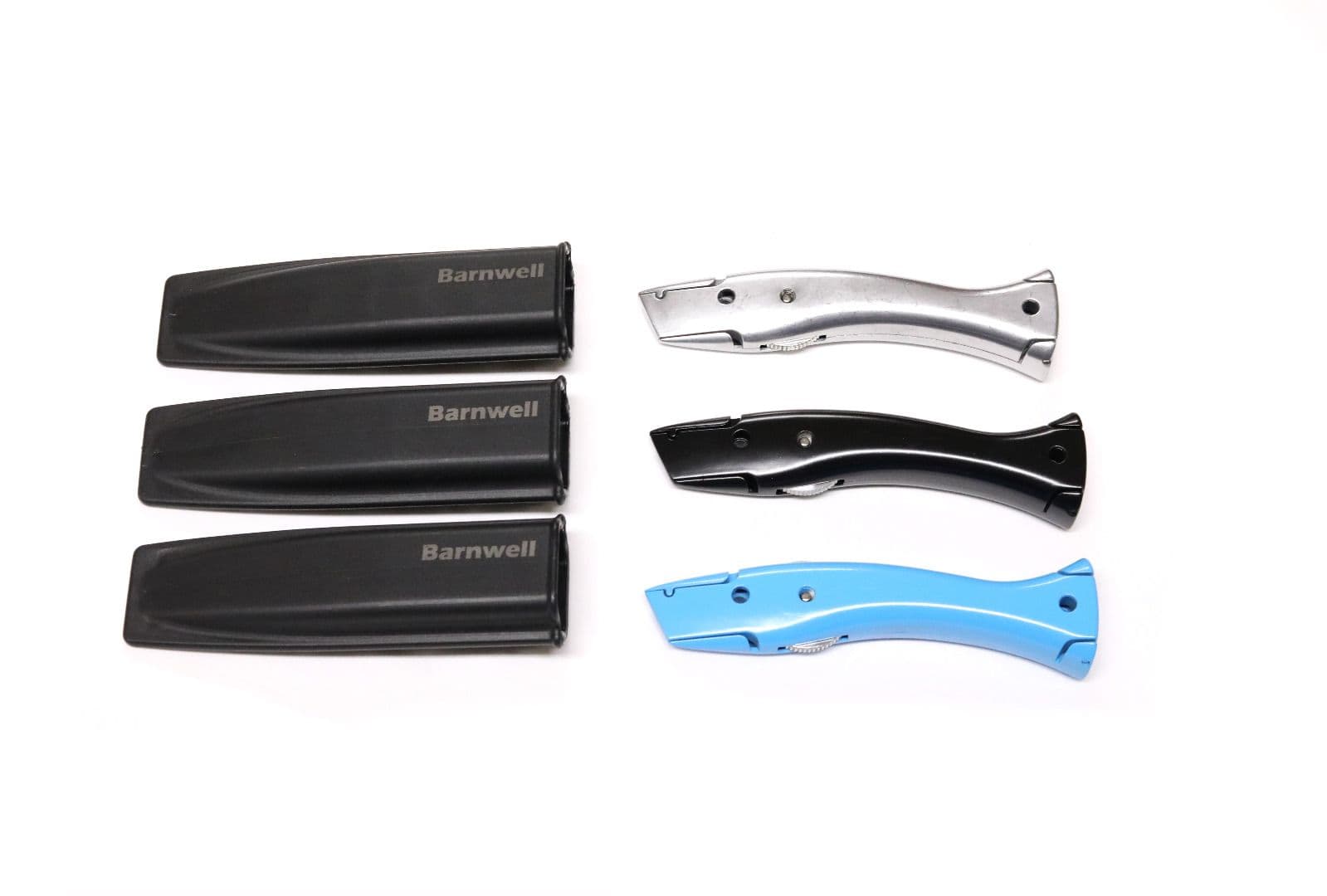 Barnwell Set of 3 Silver, Black, Blue Stingray Knives