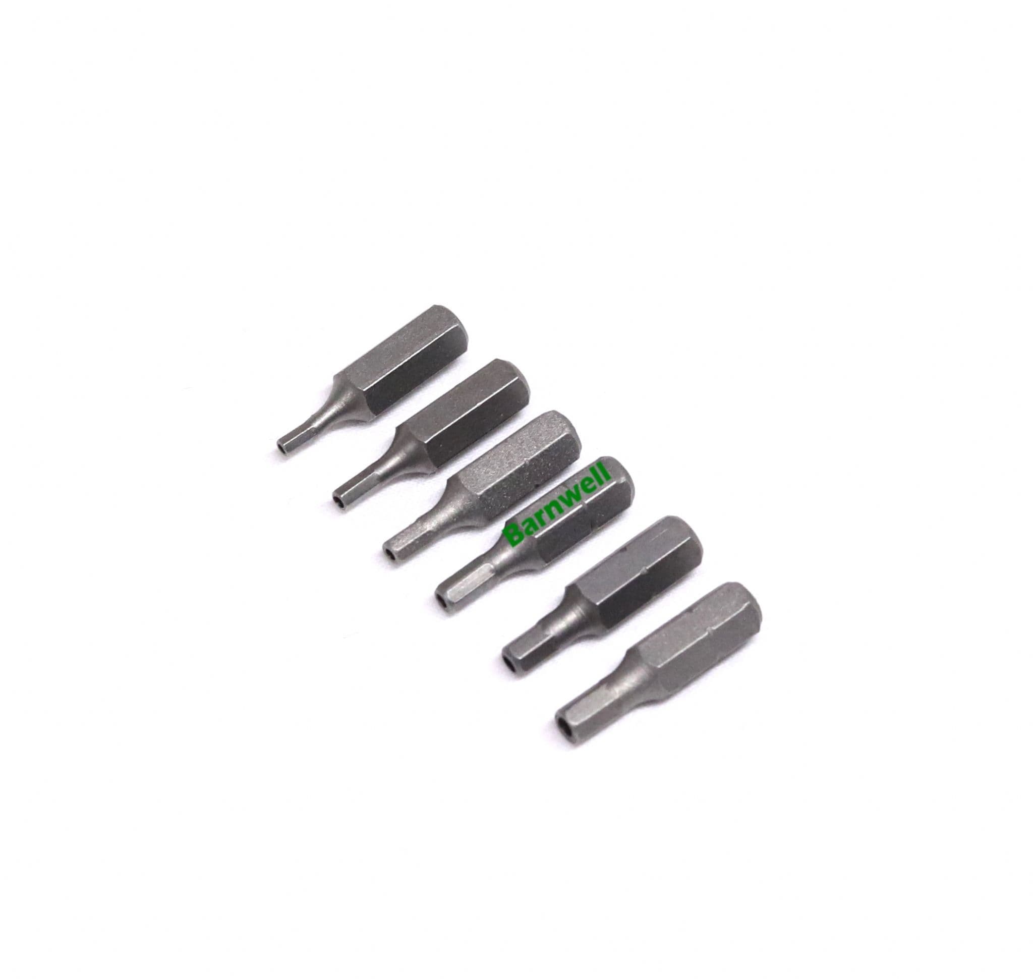 Barnwell Set of 6 Security Tamperproof Hexagon Imperial Screwdriver Bits