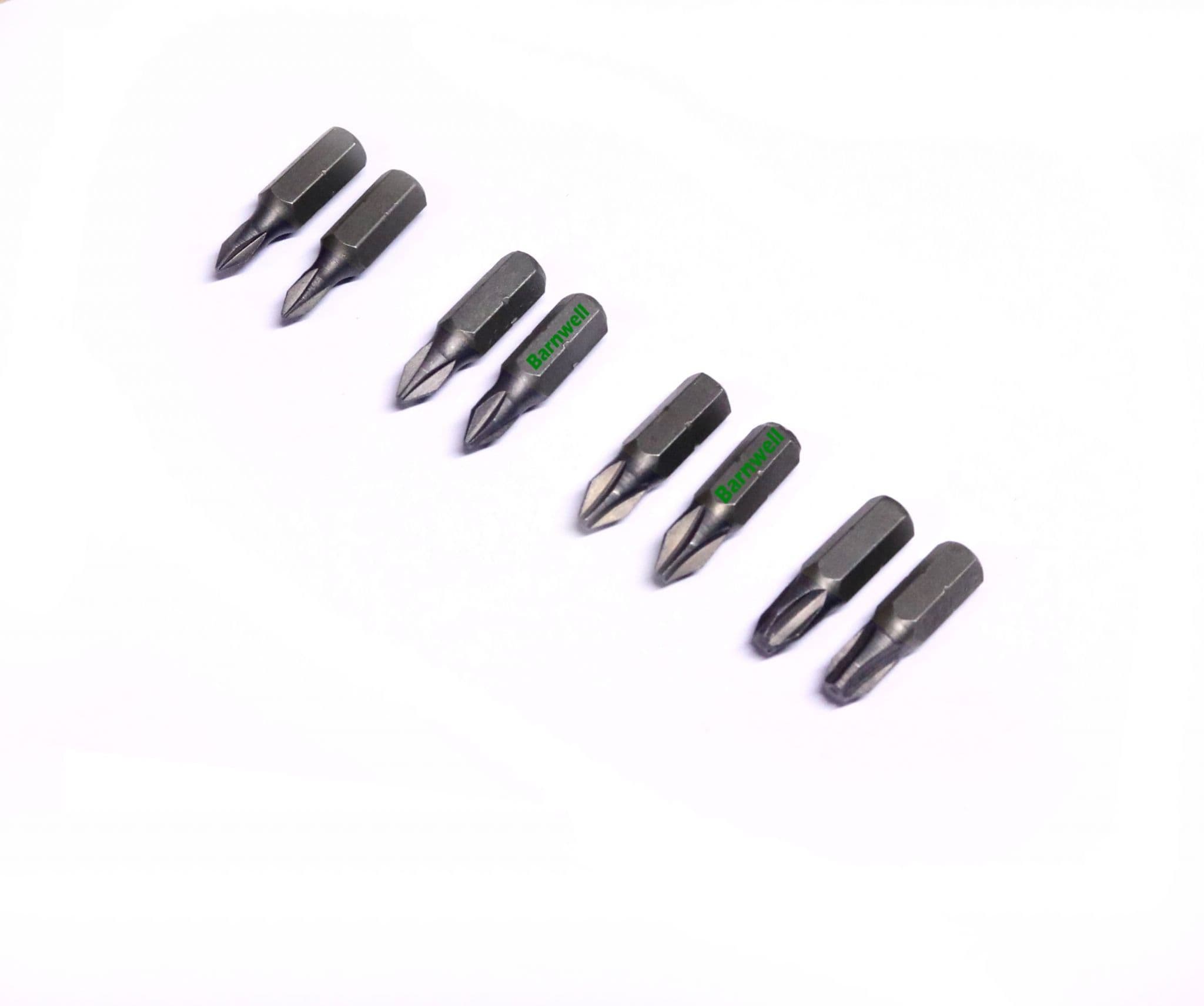 Barnwell Set of 8 Phillips PH0, PH1, PH2, PH3 Screwdriver Bits