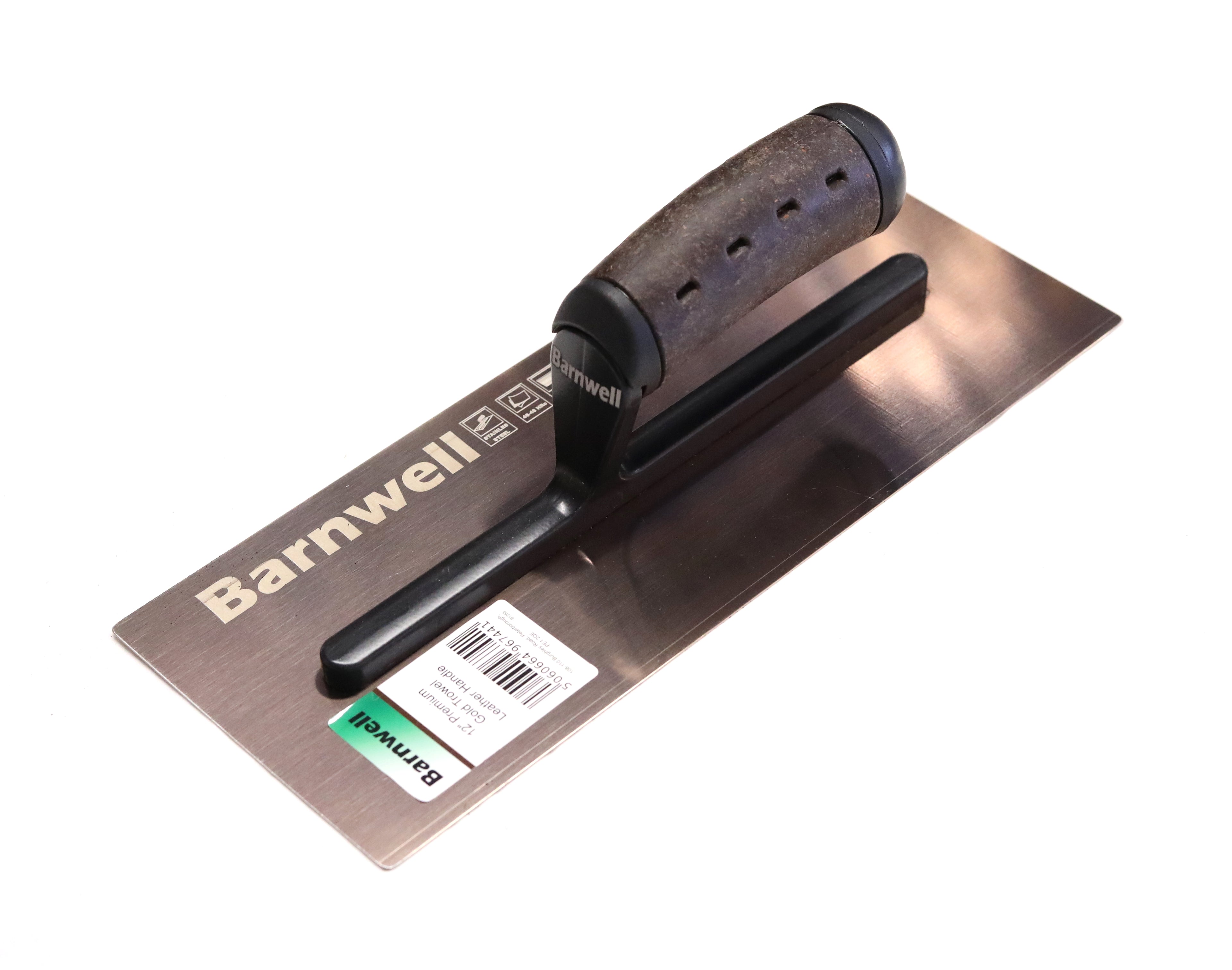 Barnwell Premium STIFF Gold Plastering Trowel Leather Handle