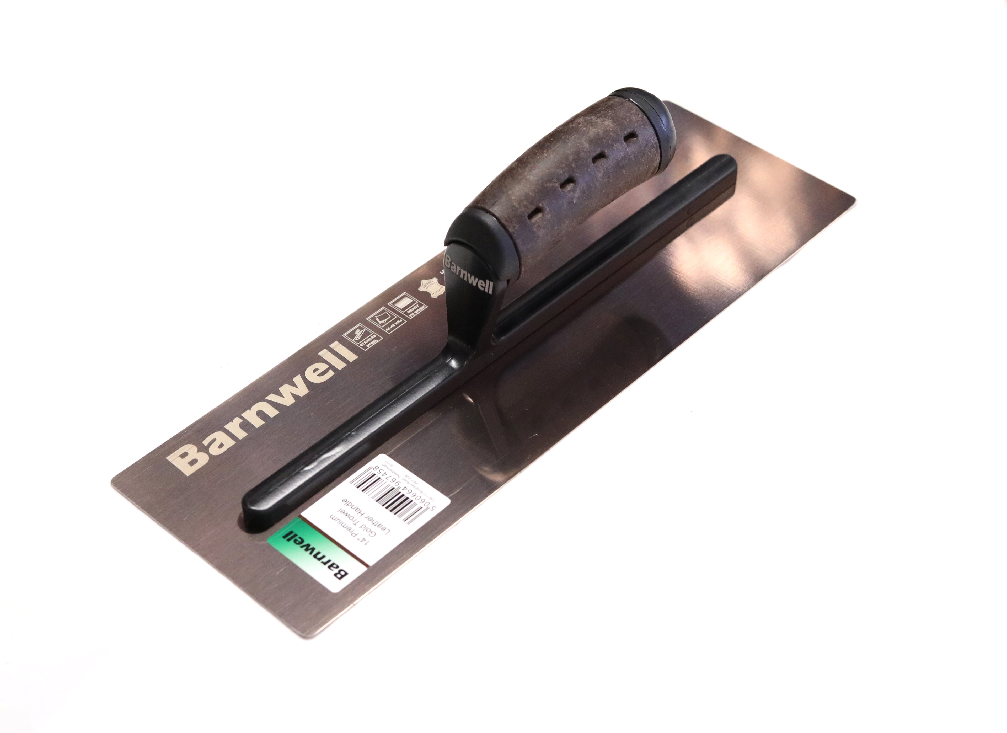 Barnwell Premium STIFF Gold Plastering Trowel Leather Handle
