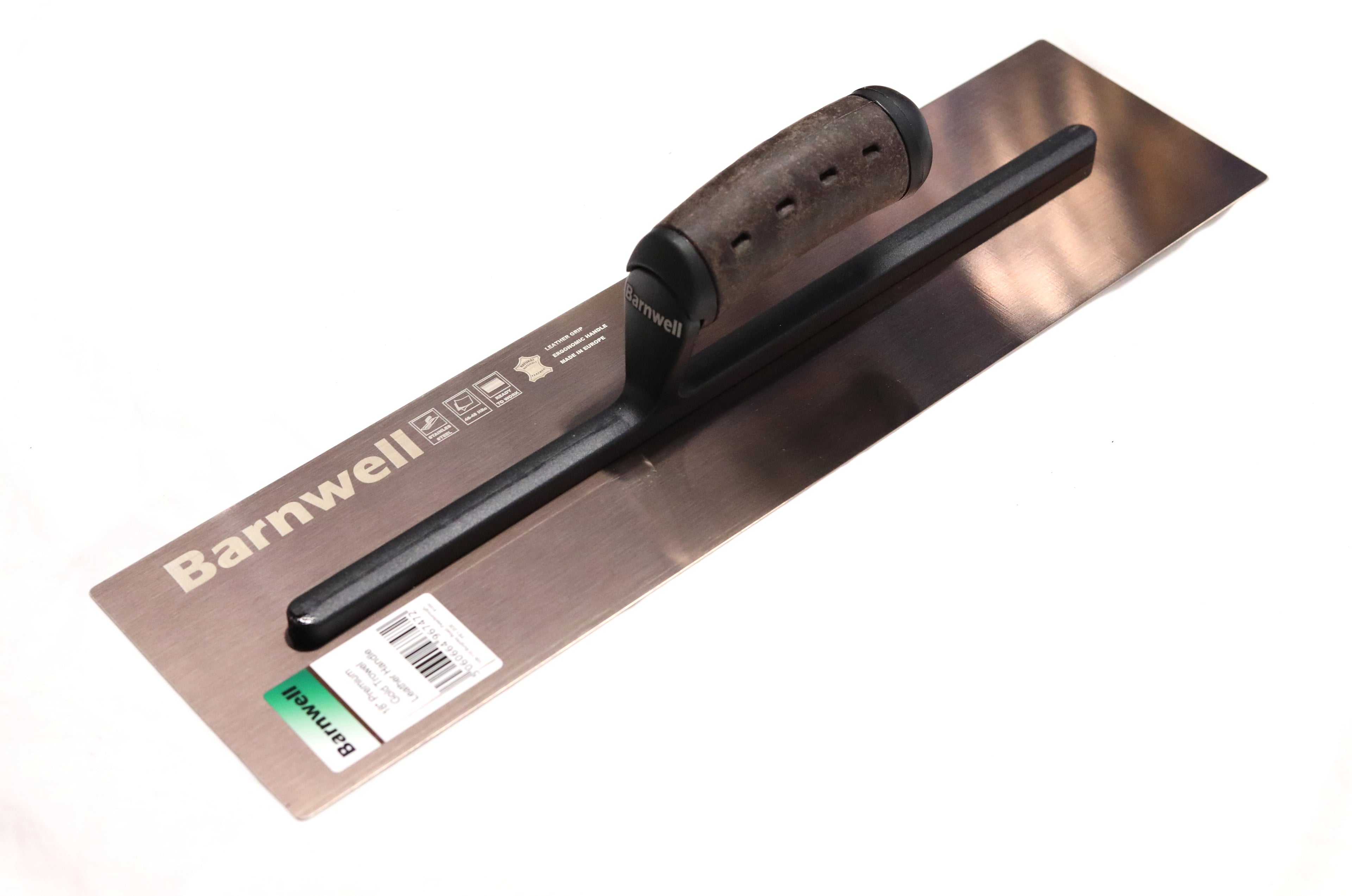 Barnwell Premium STIFF Gold Plastering Trowel Leather Handle